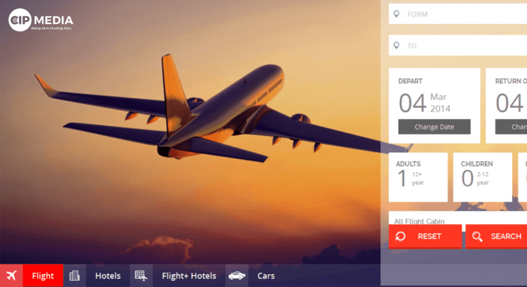Thiết kế website bán vé máy bay trực tuyến uy tín