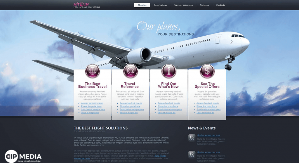 Thiết kế website bán vé máy bay trực tuyến uy tín