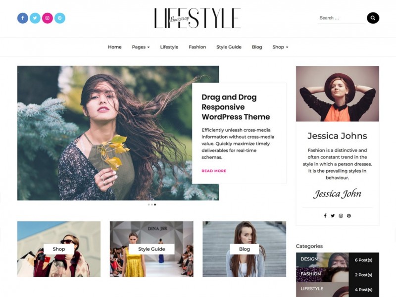 Bootstrap Blog Theme Miễn phí Tải về