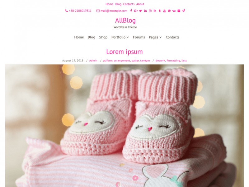 AllBlog Theme Miễn phí Tải về