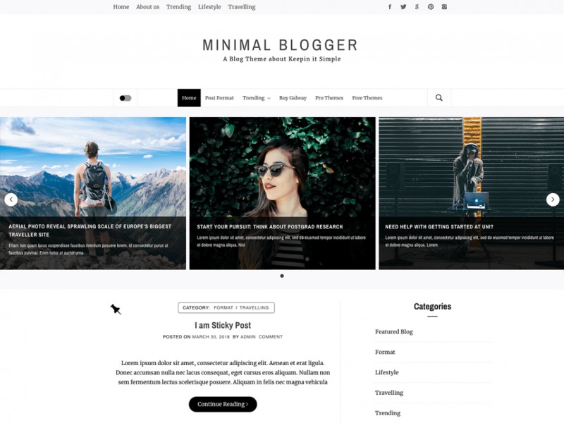 Minimal Blogger Theme Miễn phí Tải về