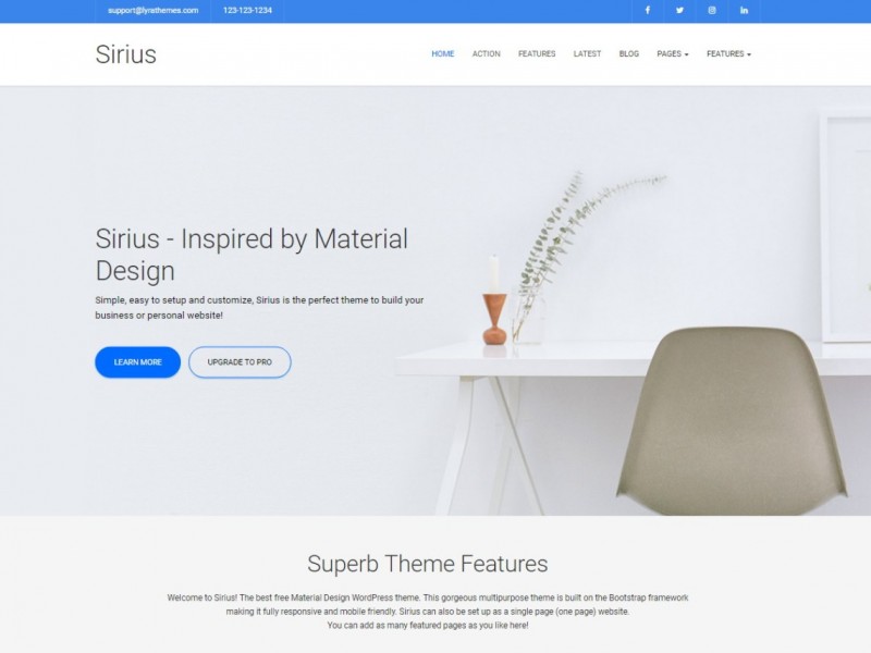 Sirius Lite Theme Miễn phí Tải về