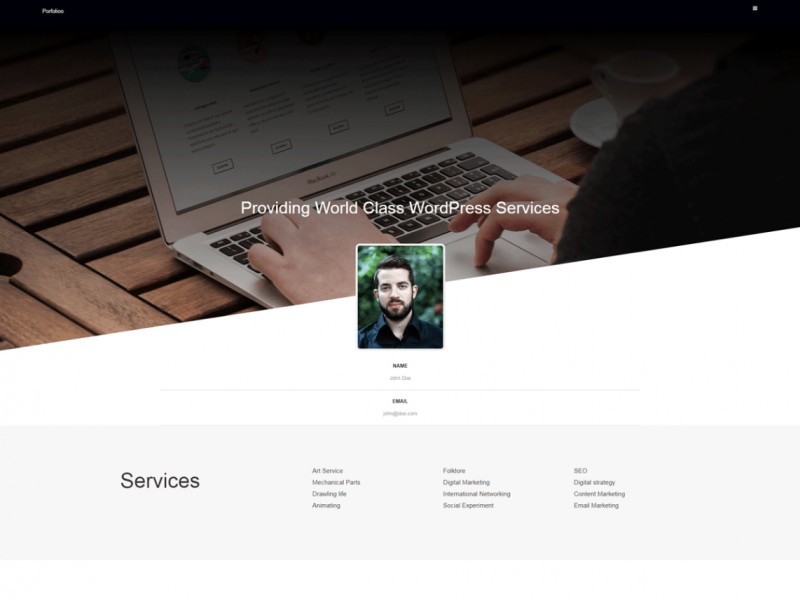 Portfolioo Theme Miễn phí Tải về