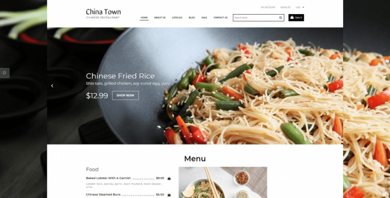 Thị trấn Trung Quốc - Nhà hàng Sushi Shopify Theme