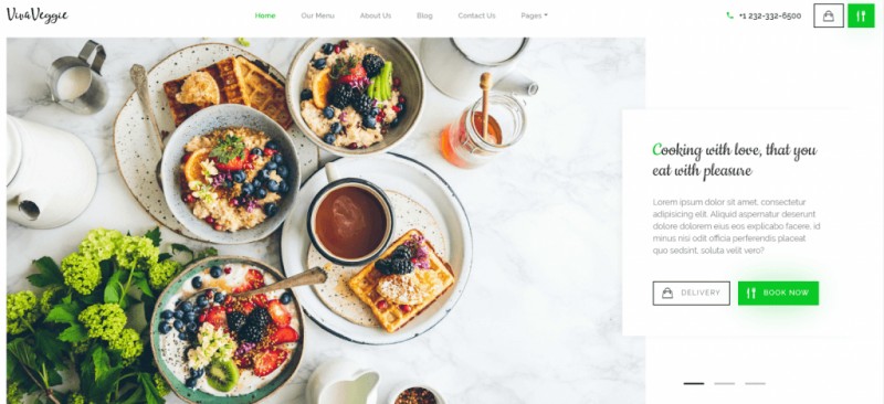 Viva Veggie - Cafe & Restaurant WordPress Chủ đề