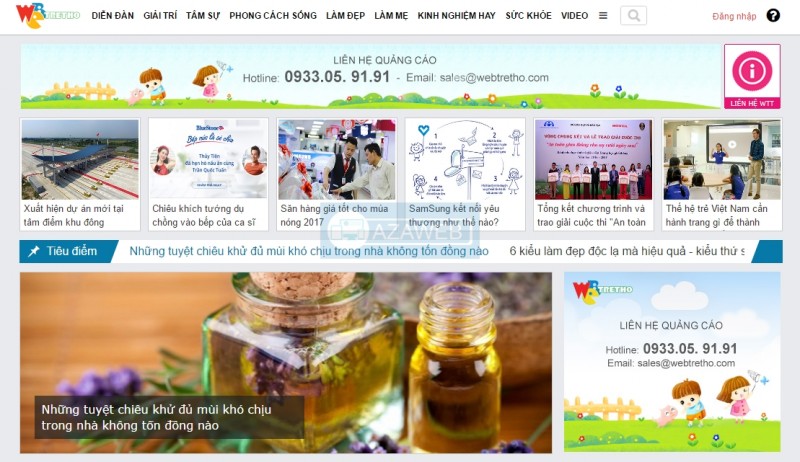 Website chia sẻ thông tin và sản phẩm mẹ - bé lớn nhất việt nam